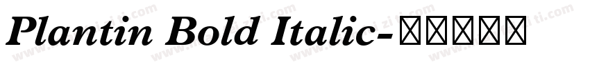 Plantin Bold Italic字体转换